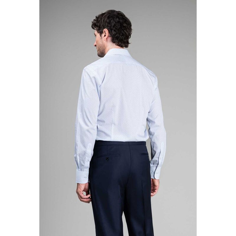 Rembrandt Barbican Light Blue & White Microdesign Shirt image number 1